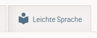 Screenshot zeigt wie eine Schaltfläsche zum Umstellen auf Leichte Sprache auf einer Text-Seite aussieht
