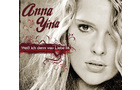 Download Foto: Porträt einer Frau mit welligem Haar, daneben Text: 'Anna Yina - Weil ich deine von Herzen bin', Cover-Design mit Blumenmotiv.