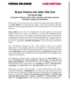 Bryan Adams Presseinfo 2026 PDF