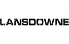 Download Foto: Schwarzer Text „LANSDOWNE“ in einer dicken, abgenutzten Schrift auf weißem Hintergrund.